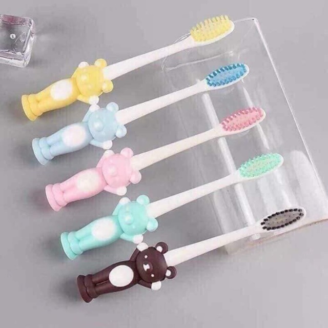 SET 4 BÀN CHẢI ĐÁNH RĂNG CÓ NẮP HÌNH THÚ CHO BÉ