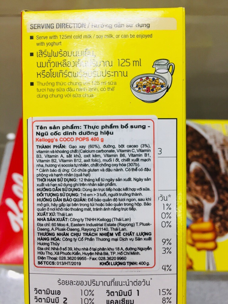 [HCM]ngũ cốc dinh dưỡng Kelloggs Coco Pops 350g