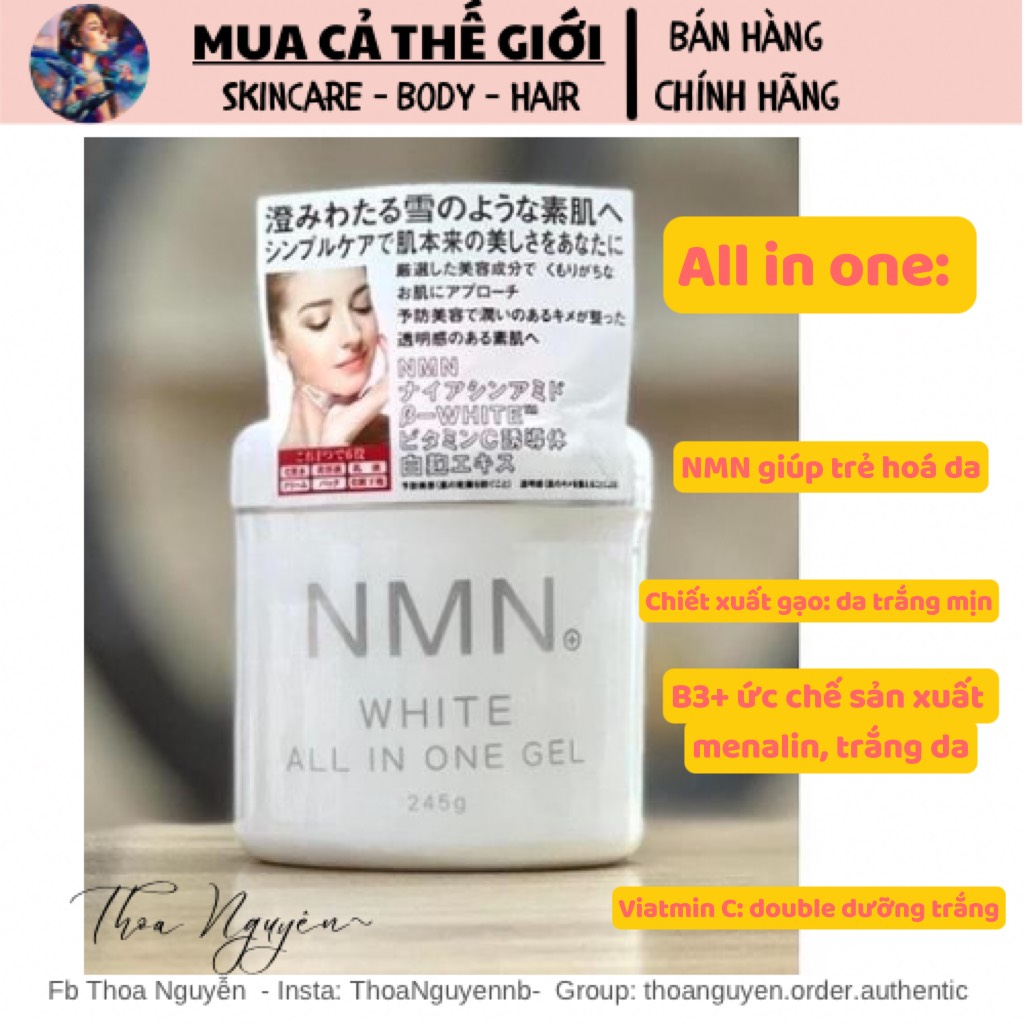 [GIẢM 5% ĐƠN 129K]Gel lotion dưỡng NMN Nhật