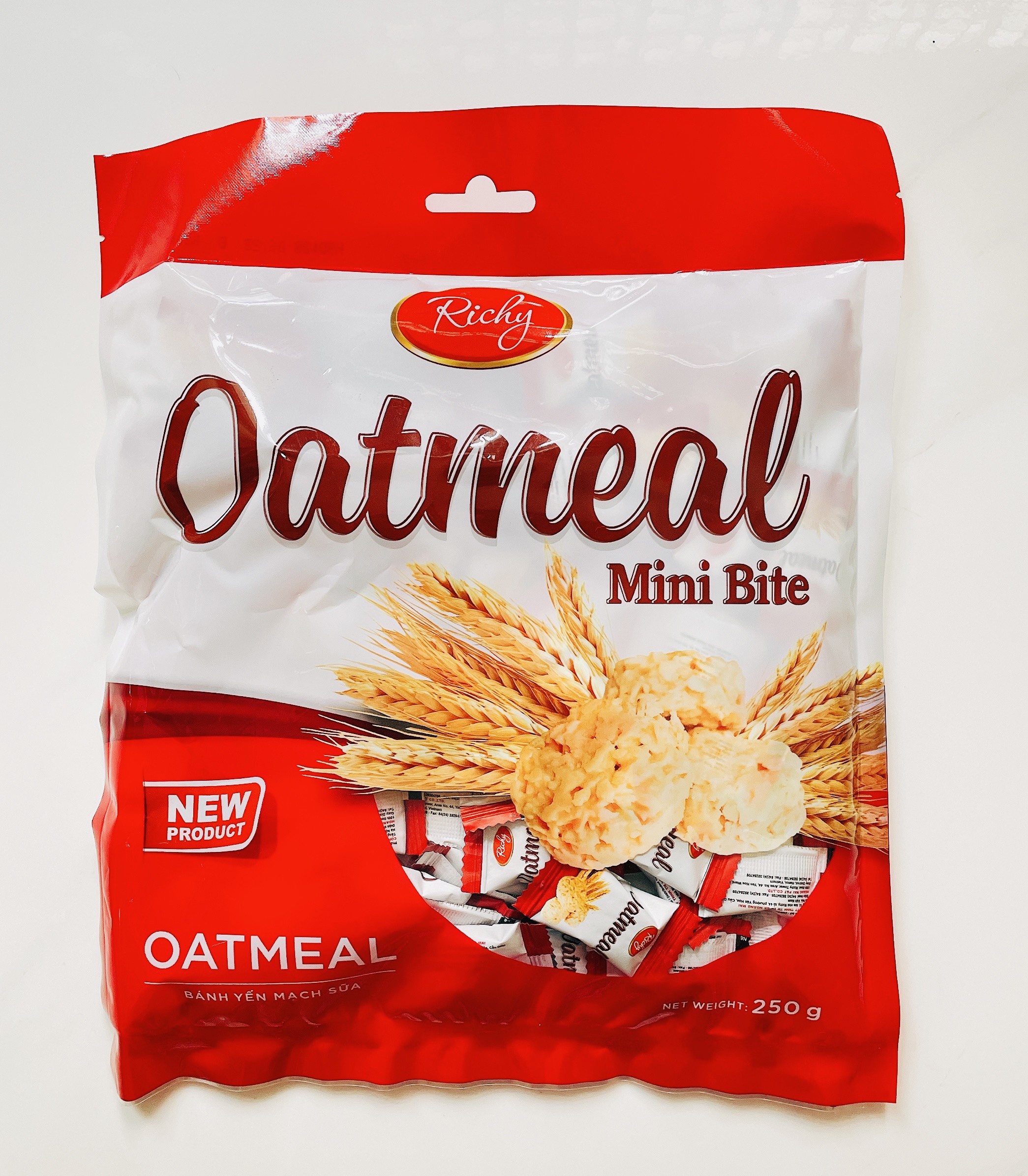 Bánh yến mạch sữa richy oatmeal mini bite 250g