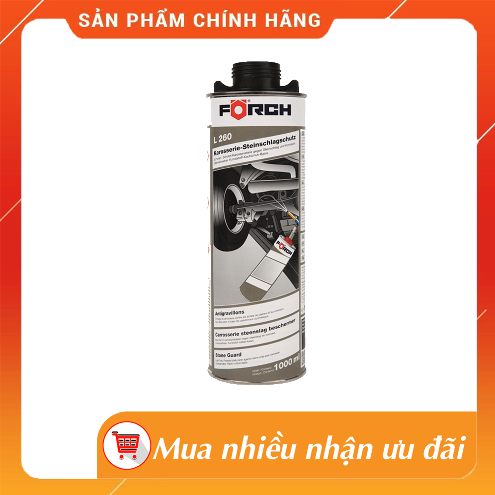 Sơn phủ gầm Ô Tô Cao Su Non FORCH Đức_6610 6000_6610 6010_1000 ml