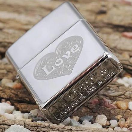 Zippo 24459 - Zippo Love High Polish Chrome
