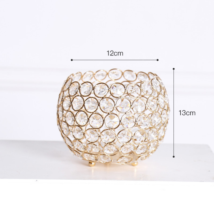 Chân nến quả cầu pha lê