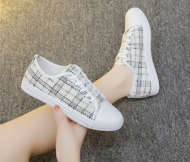Giày lười vải nữ đế cao su mềm êm chân cao 2cm