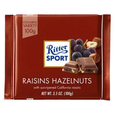 Chocolate Ritter Sport Raisin Hazelnuts 100gr