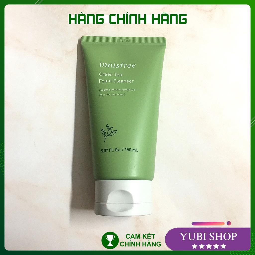 Sữa Rửa Mặt Trà Xanh Innisfree Green Tea Foam Cleanser 150ml Hàng Auth - Hàn Quốc - Yubi Shop