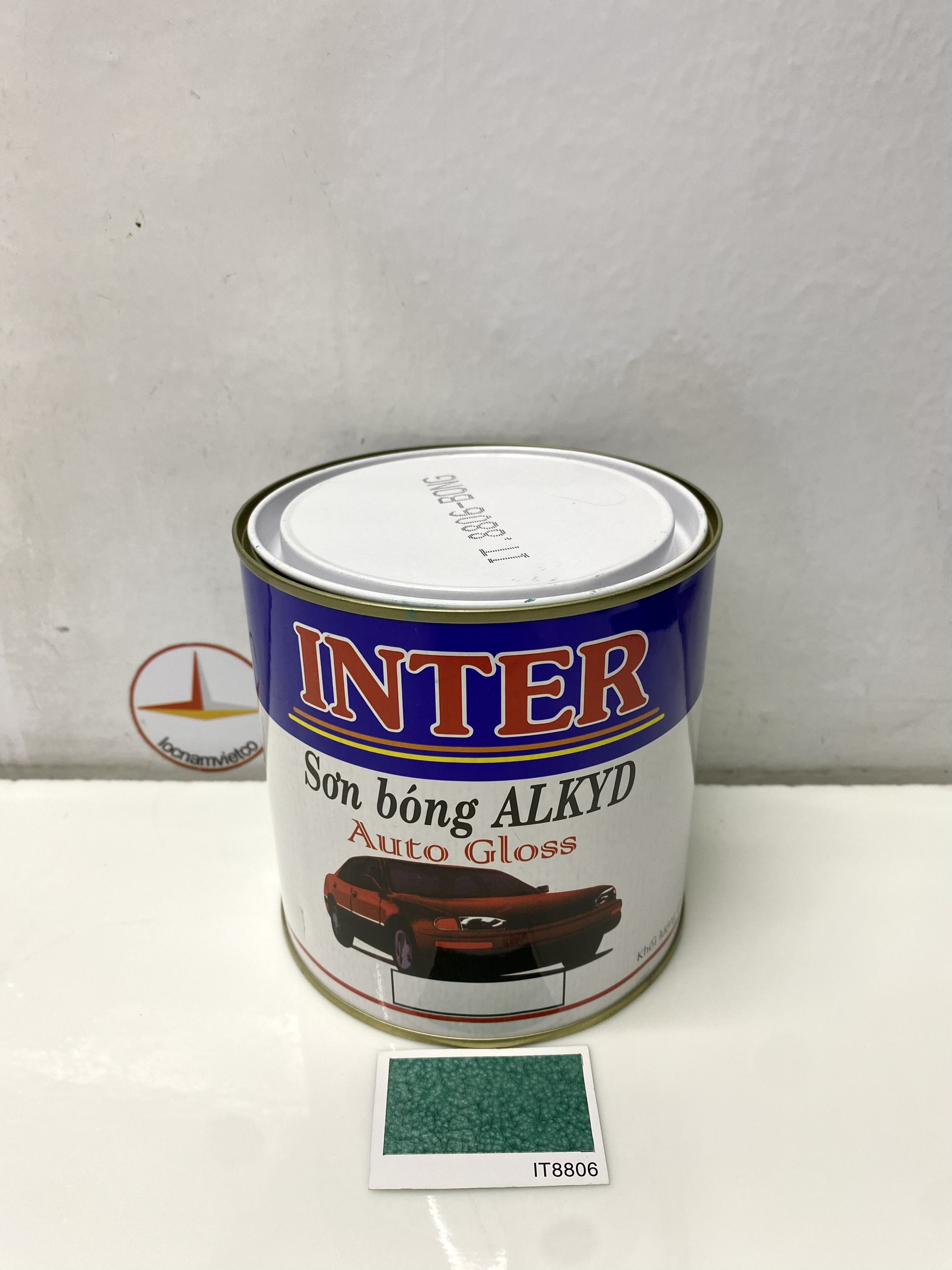 Sơn vân bông Inter hoa văn màu xanh IT 8806 900g