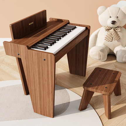 High-end baby electric piano, natural wood toy piano, 37-key mini piano