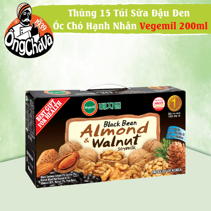 Vegemil - Black Beans, Almond & Walnut Soymilk 200ml