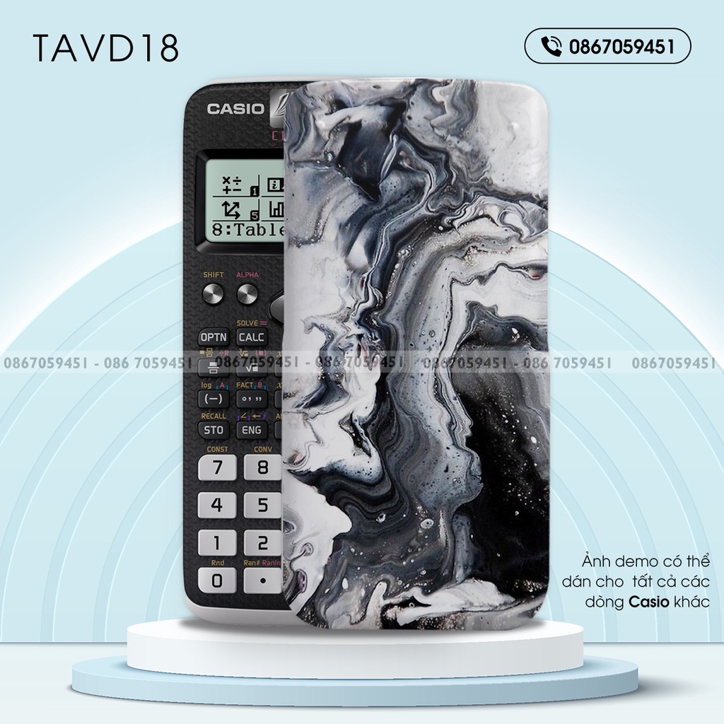 Skin dán máy tính CASIO In Hình Vân ĐáBộ 4 (Casio 570 / Casio 570-2nd/ Casio 580 /Vinacal..) tavdb4