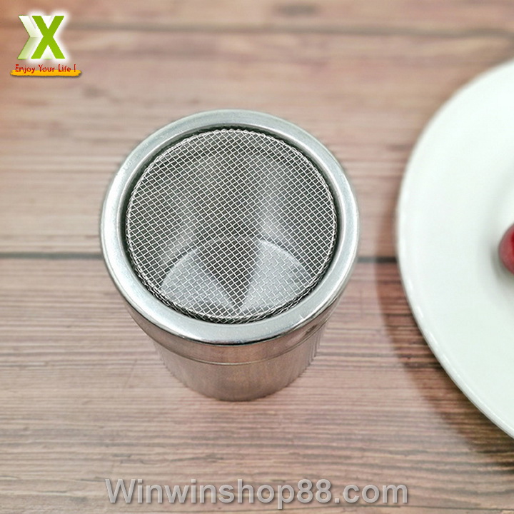 Lọ rắc bột ca cao, matcha chất liệu inox