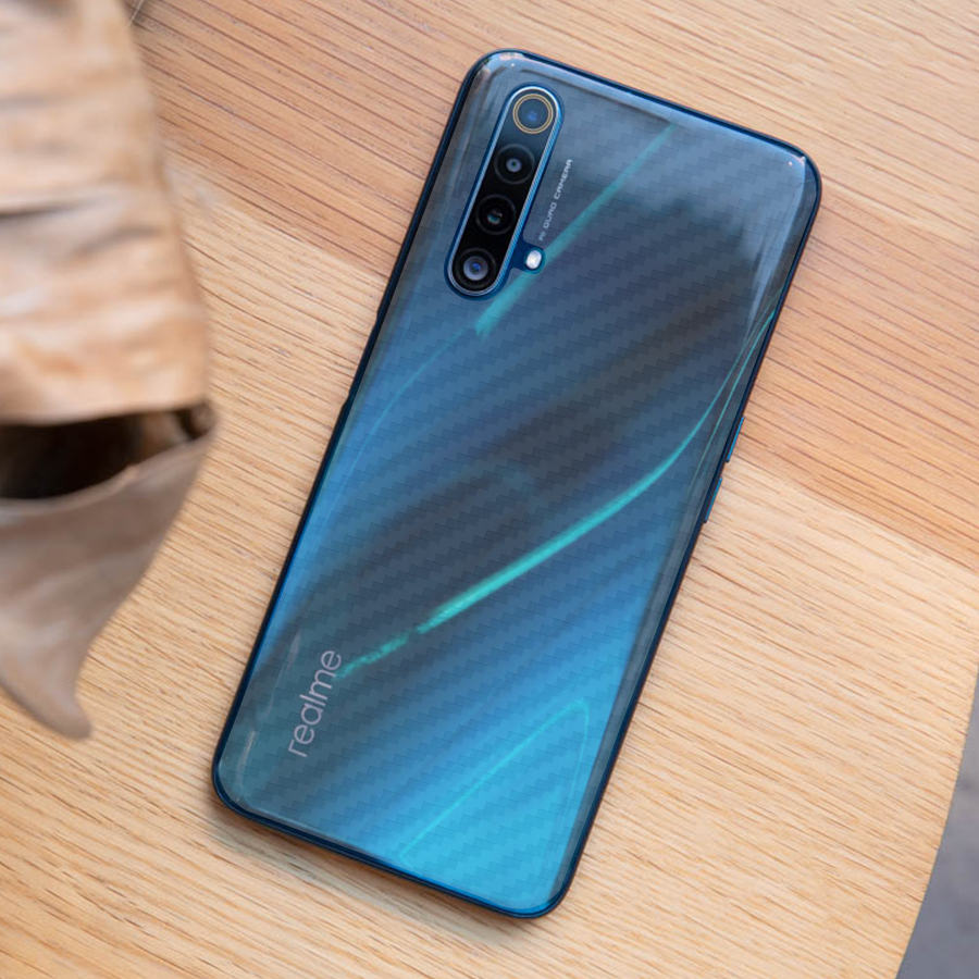 Bộ 3 tấm dán lưng mặt sau vân carbon 3D chống xước cho điện thoại Realme 5, Realme 5s, Realme 5i, Realme 5 Pro, Realme 6i