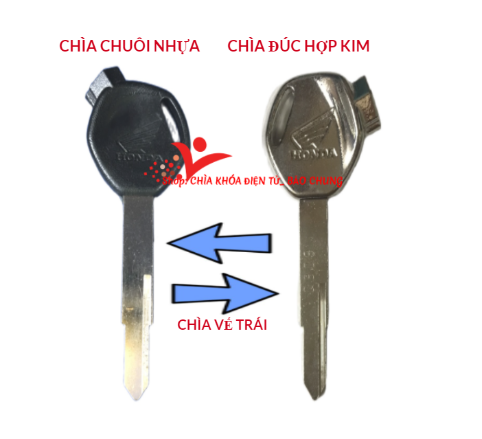 Phôi chìa khóa xe máy Honda wave s, rs, future..