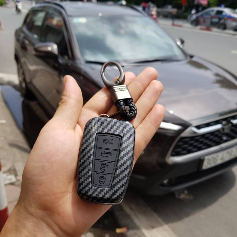 Toyota Corolla Cross Bao chìa khóa ốp chìa khóa vân Carbon cao cấp sang trọng tính năng tuyệt vời