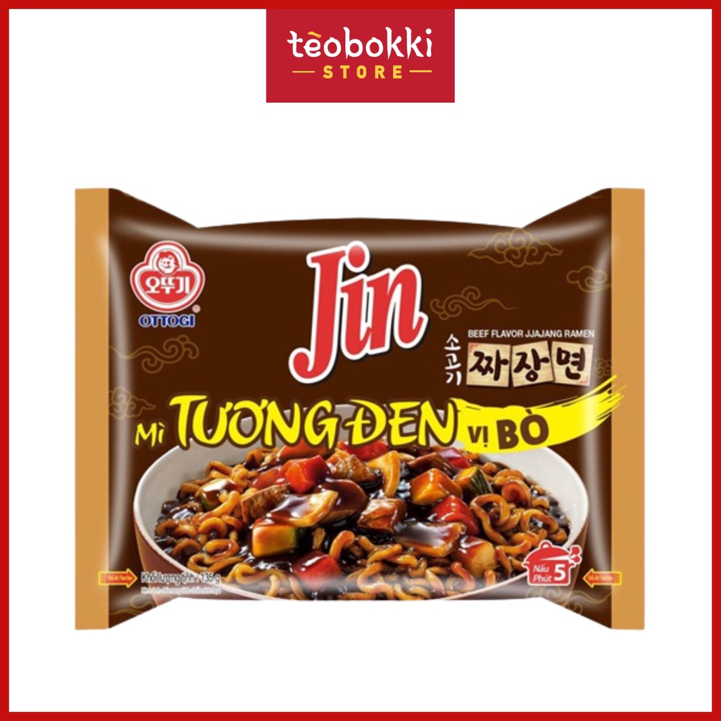 Mì jin tương đen vị bò ottogi 65g, 135g