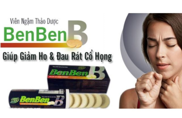 [HCM]Viên ngậm giảm ho giảm viêm họng giảm đau rát họng BenBen Hộp 1 tuýp 14 viên nhập khẩu