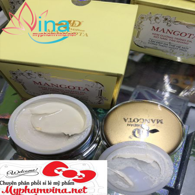Kem dưỡng trắng da mặt ngừa nám Bạch Ngọc Liên Mangota 22gr