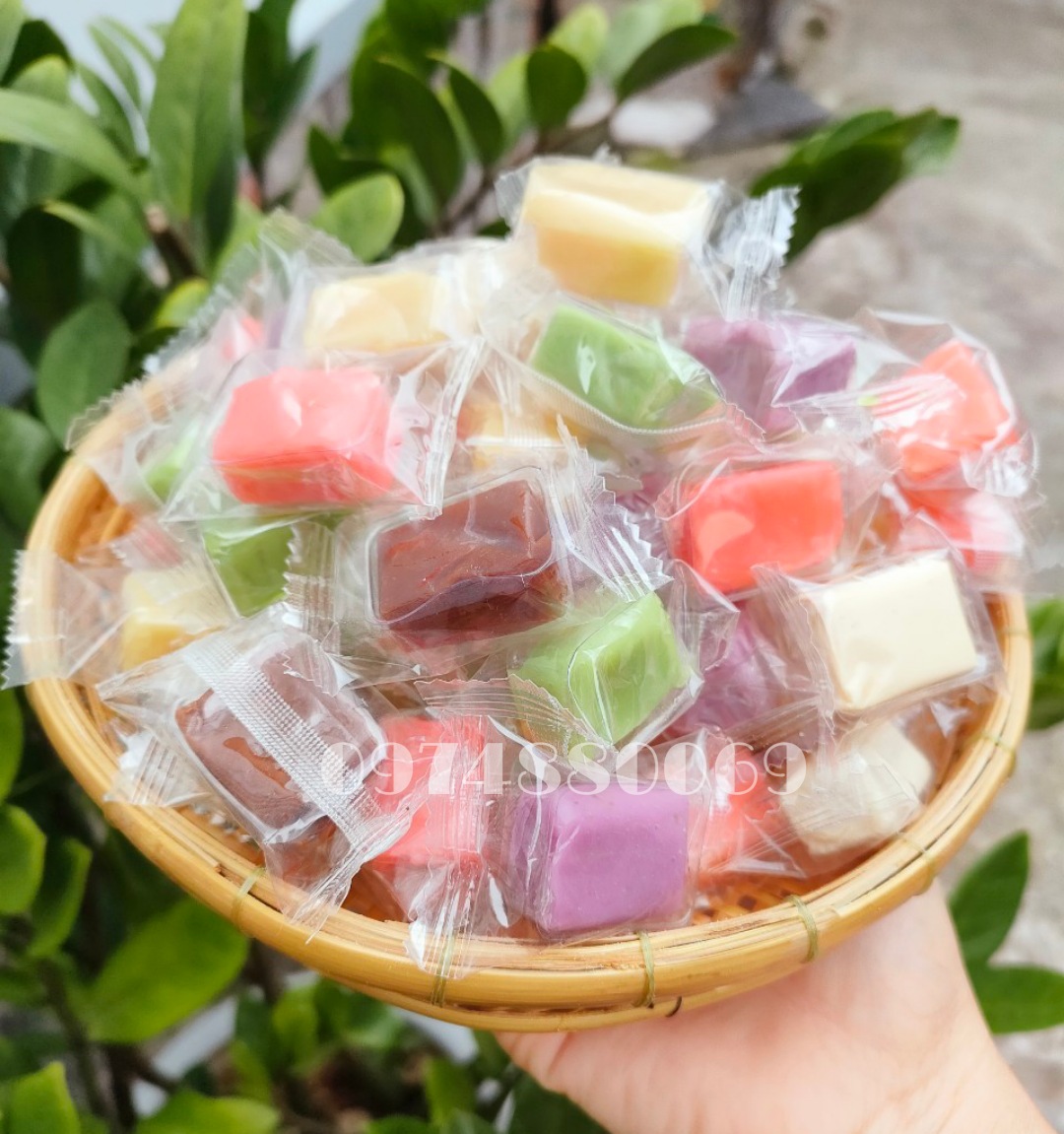 (FREESHIP) 1kg Kẹo dừa dẻo thập cẩm Bến Tre- đồ ăn vặt