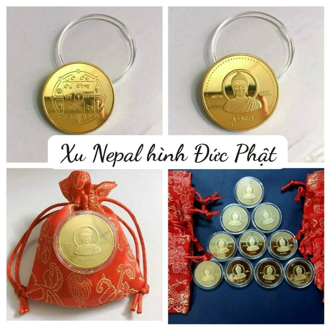 [HOT SALE 1K SẢN PHẨM/ THÁNG ] Xu phật Nepal Hình đức Phật Thích Ca