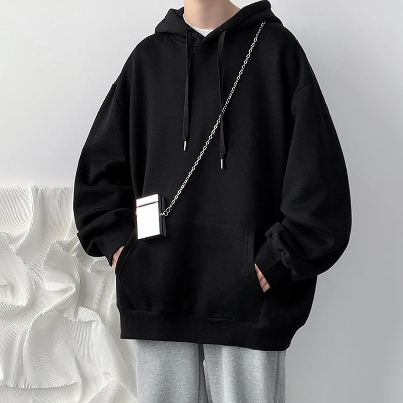 Áo hoddie nam nữ - nỉ chui trơn 3 màu đen xanh xám bắt trend áo khoác có nón chui đầu nỉ mềm mịn