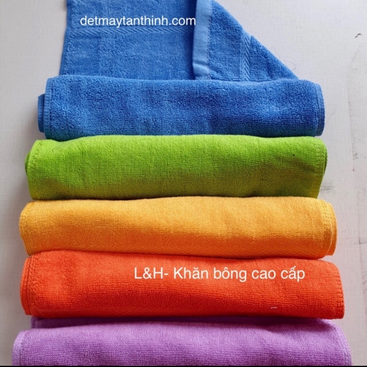 Khăn mặt màu cotton Tân Thịnh, Kt 30x50cm