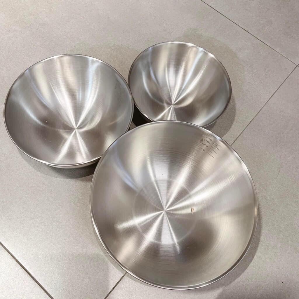 Set 3 bát Innox 3 size, có vạch chia đa chức năng