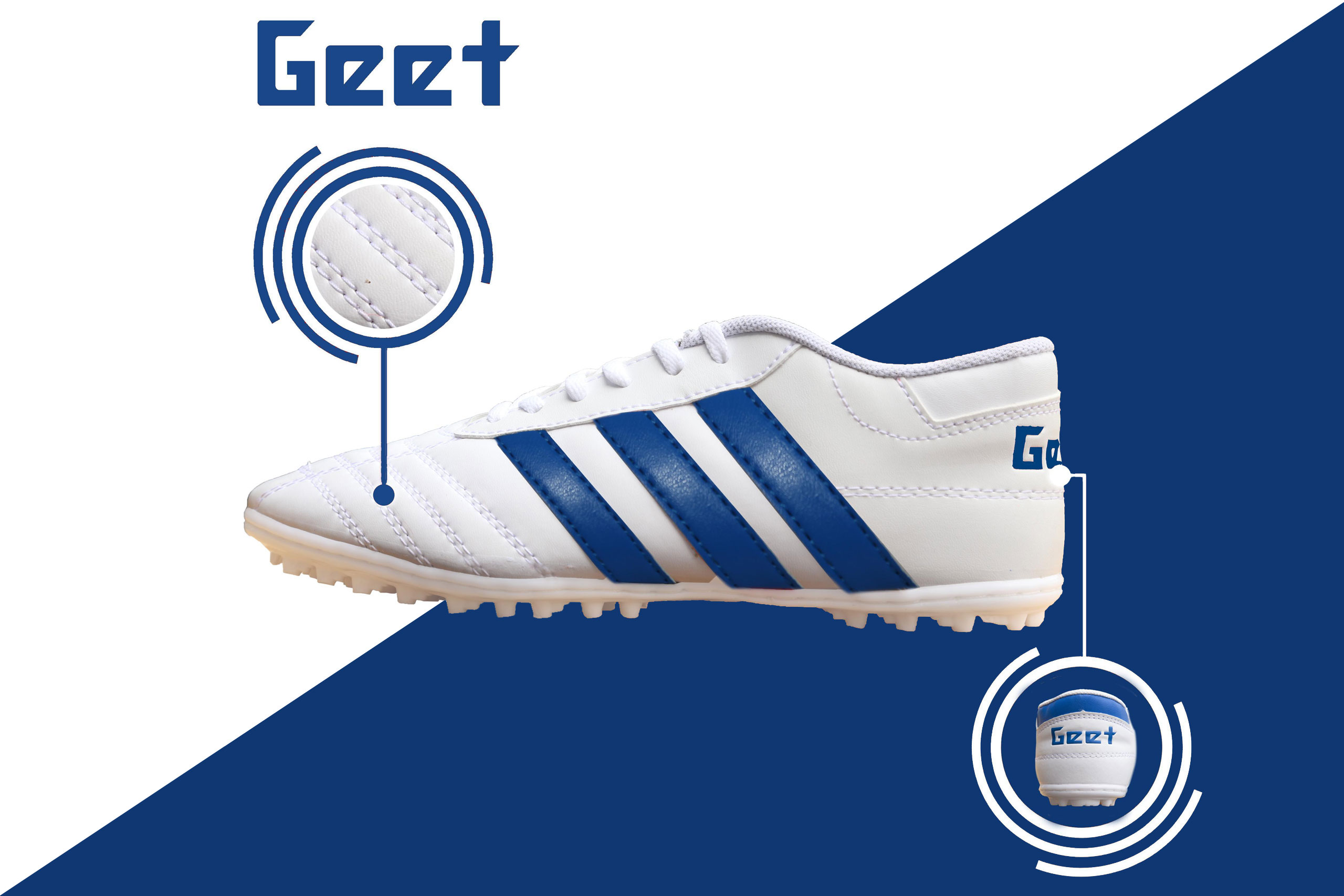 [Chính Hãng ☑️] Giày bóng đá 3 Sọc Geet size 36 đến 43