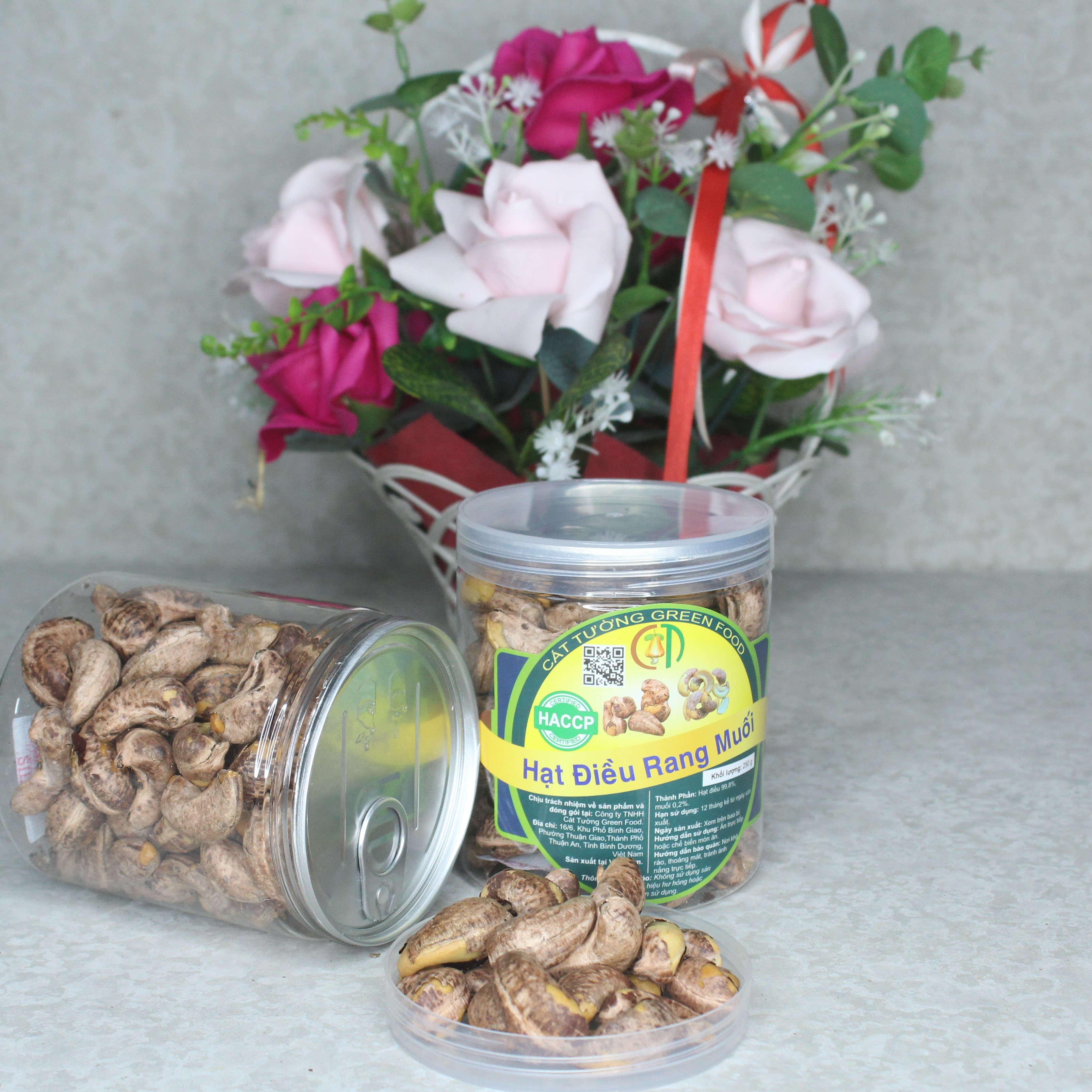 HẠT ĐIỀU RANG MUỐI NGUYÊN HẠT CÒN VỎ LỤA LOẠI A VIỆT (SIZE 520 HẠT/1KG) ĐÓNG 250-500G, HÀNG MỚI RANG MỖI NGÀY
