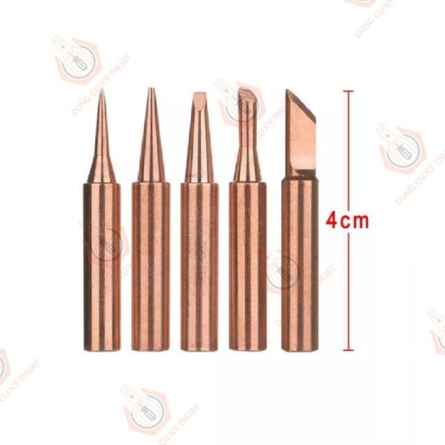 Set 5 Đầu Hàn Đồng, 5 Mũi Hàn Đồng Cho Mỏ Hàn 936, 908S _ [Shop Dụng Cụ Kỹ Thuật]