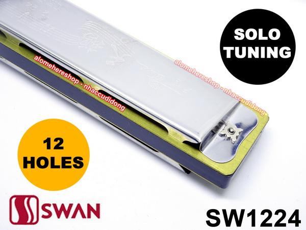 Kèn harmonica Swan 12 lỗ SW1224 Solo Tuning key C