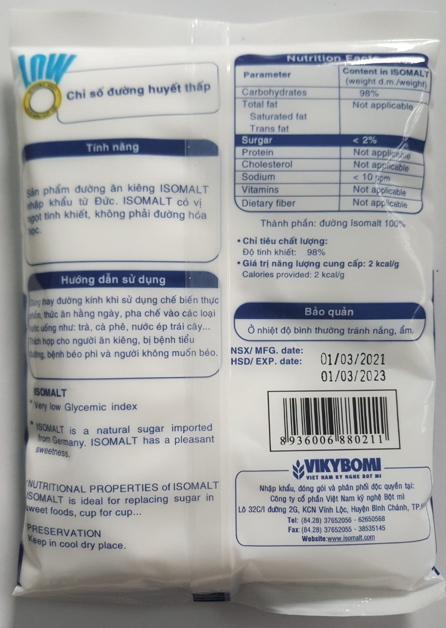 Đường ăn kiêng isomalt gói 300g