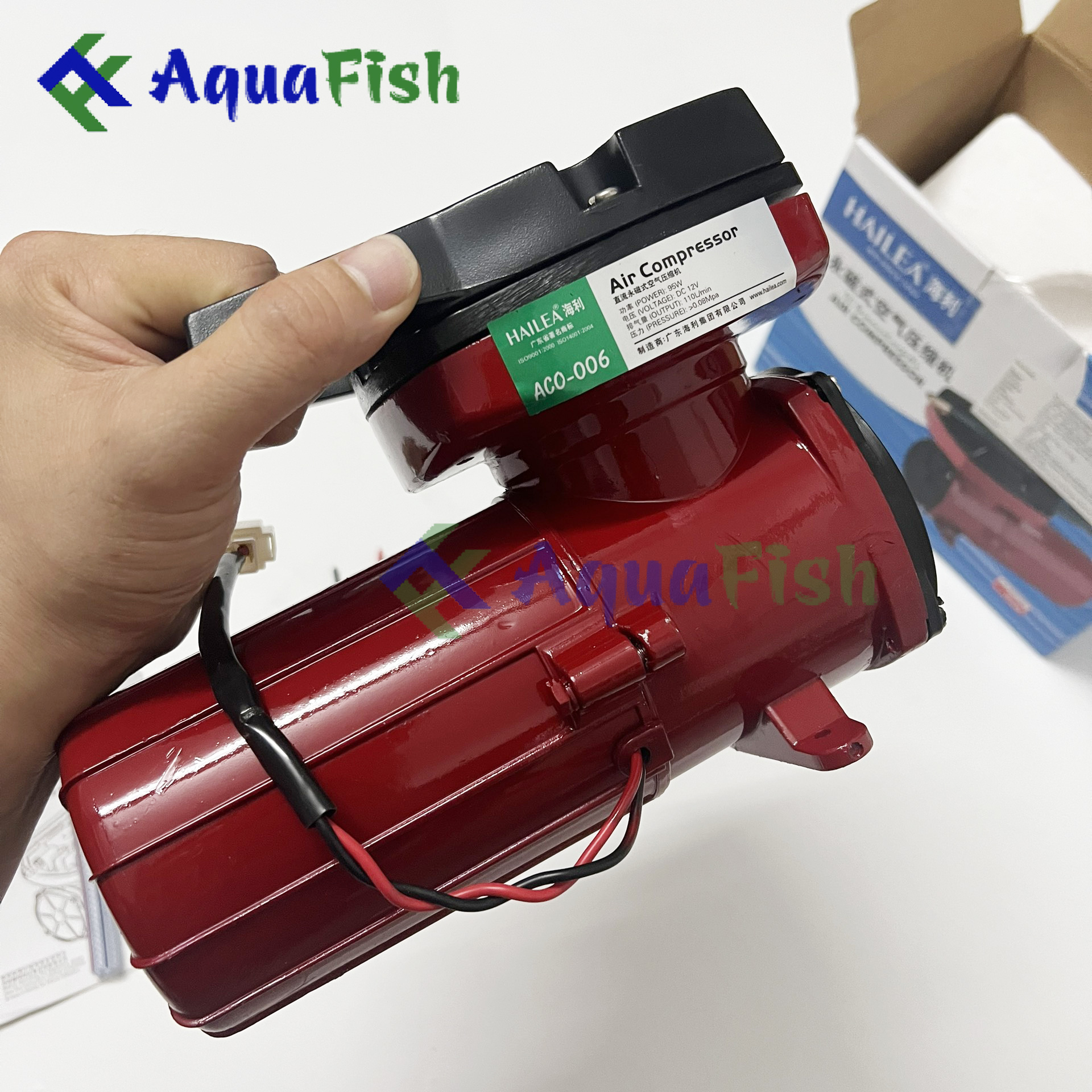 Máy Sủi Cho Bể Cá Hải Sản Chạy Ác Quy Hailea
