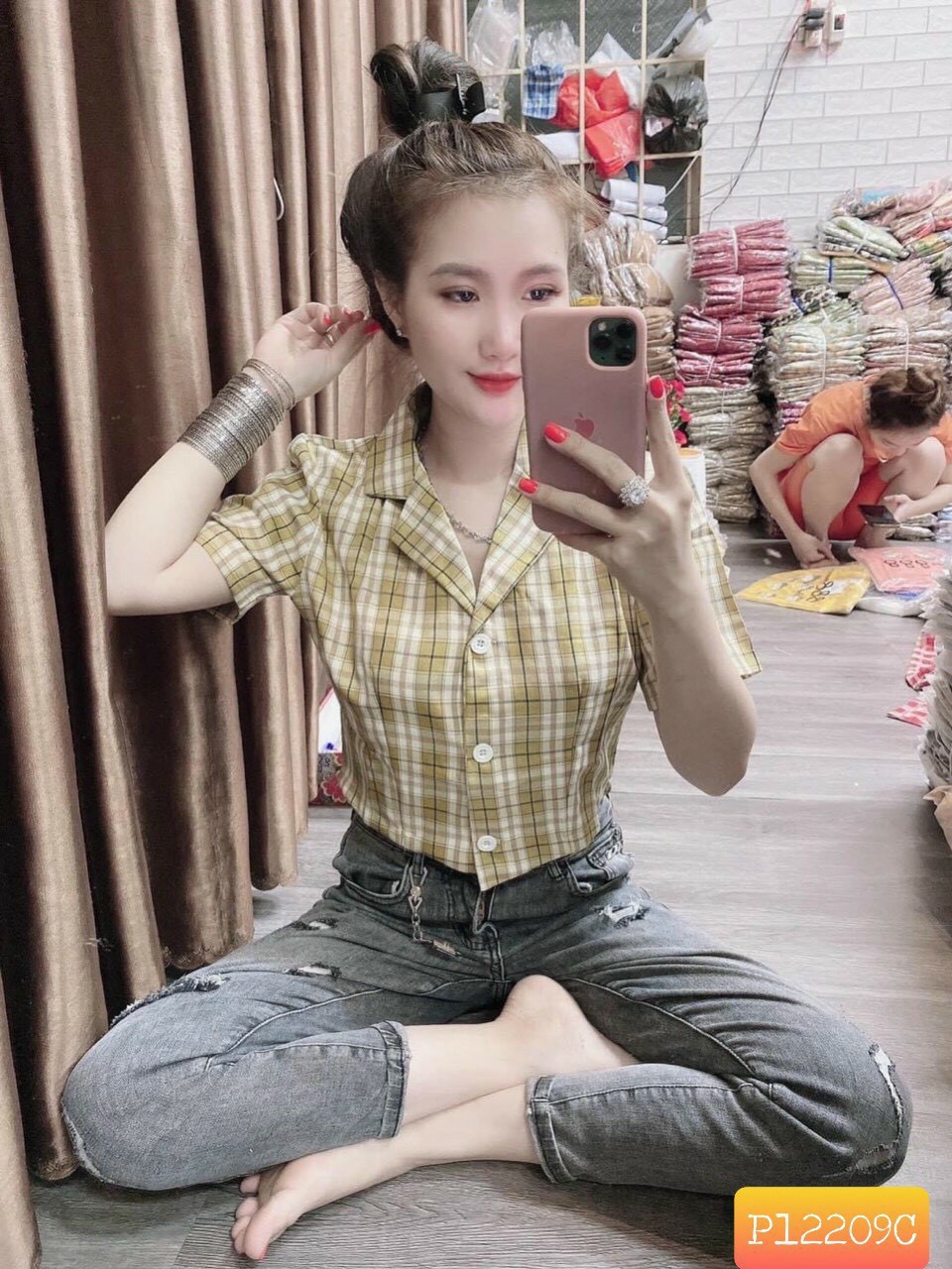 [HCM]Áo sơ mi caro cổ vest