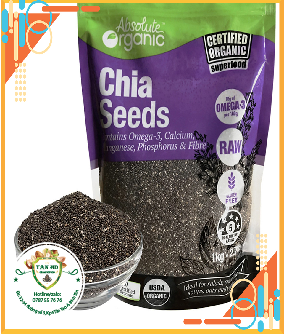[HCM]HẠT CHIA TÍM ÚC ABSOLUTE ORGANIC (1KG)