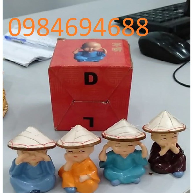 Nón lá nhỏ 6cm trang trí, đội chú tiểu...