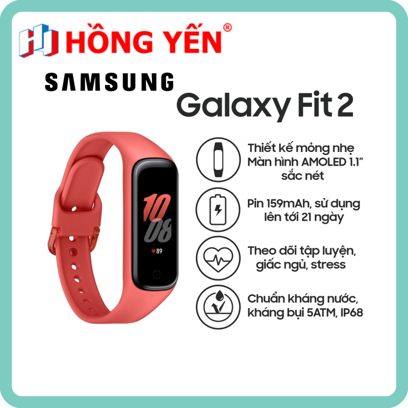 Vòng đeo tay Samsung Galaxy Fit 2 SM-R220  - Hàng Chính Hãng Samsung Việt Nam, Nguyên Seal, Bảo hành điện tử 12 tháng