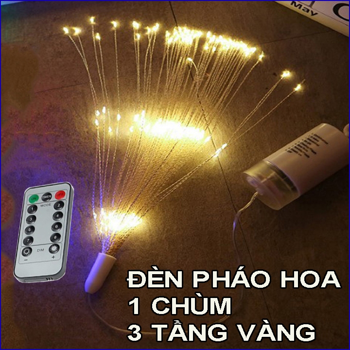 Dây đèn led pháo hoa 3 tầng trang trí trong nhà và ngoài trời - Đèn led pháo hoa trang trí tết chống thấm nước