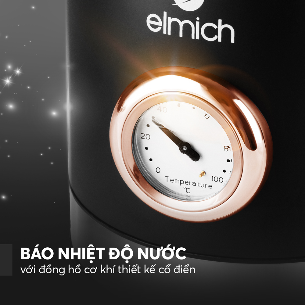 Ấm đun nước siêu tốc Elmich KEE1777 (Dung tích 1.7L, Mầu Đen, Bảo hành 36 tháng)