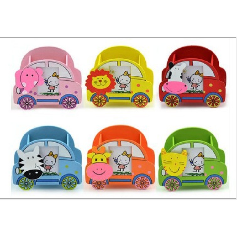 Hộp cắm bút gỗ hình ô tô Giá rẻ-Hình Xinh