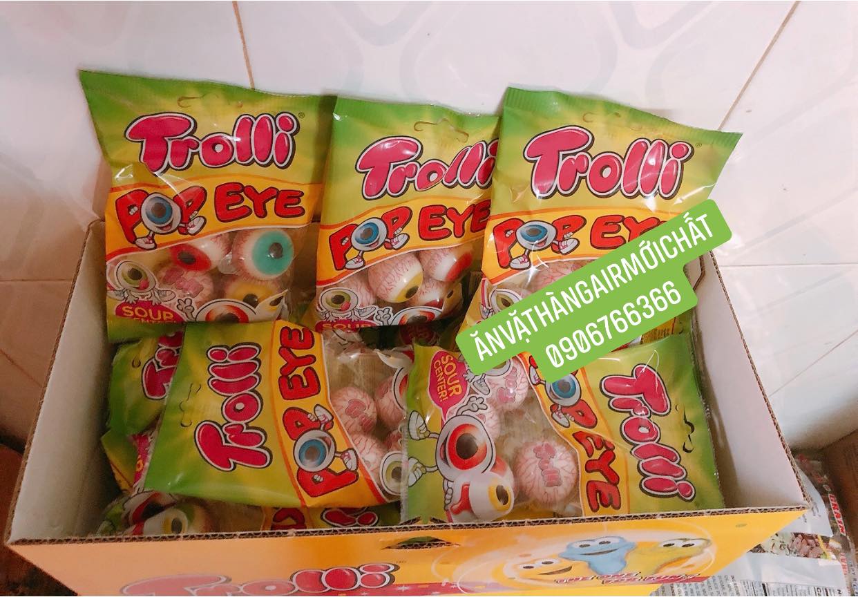 [HÀNG ĐẸP 05/2026]Kẹo Dẻo Con Mắt Trolli Glotzer Đức Viên 4 Con - 8 Con