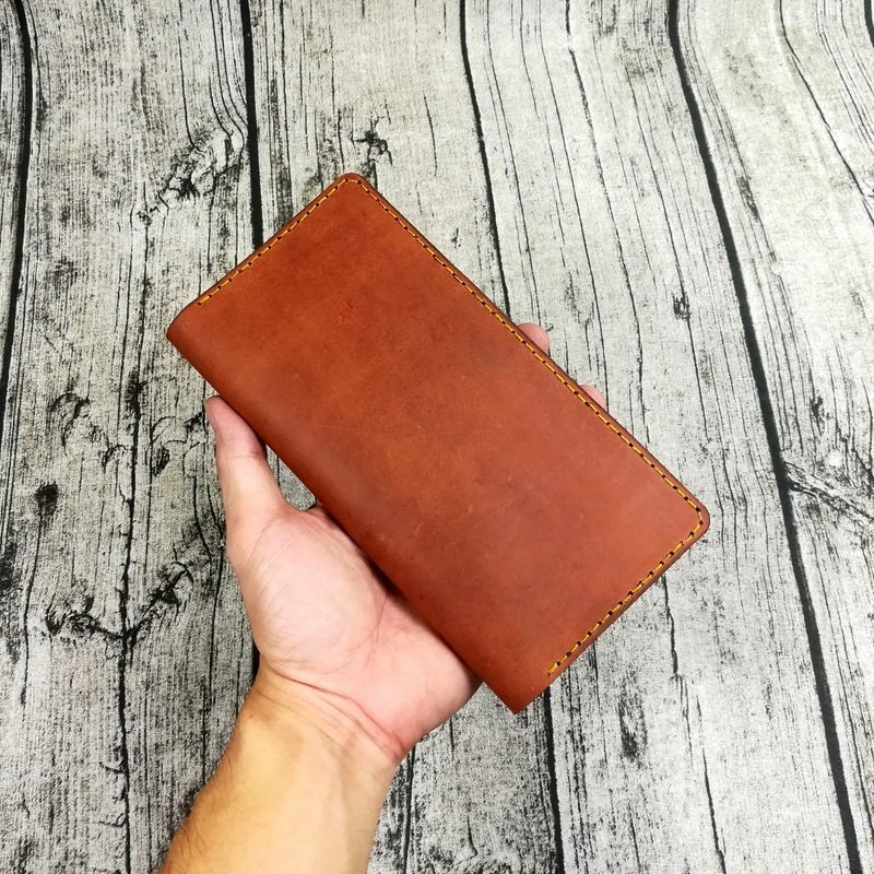 Ví dài cầm tay nam da bò handmade độc đáo