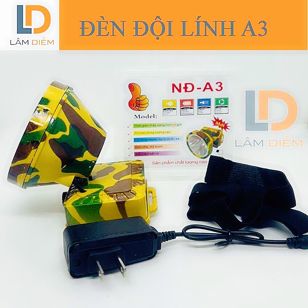 Đèn pin đội đầu siêu sáng chóa lớn 8cm A3 - A5