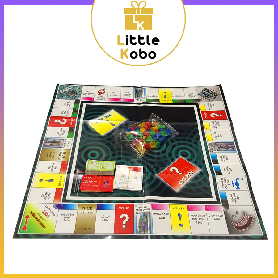 Cờ tỷ phú 5in1 liên hiệp thành size lớn monopoly bộ cờ tỉ phú 5 in 1 đồ chơi trí tuệ trẻ em giải trí