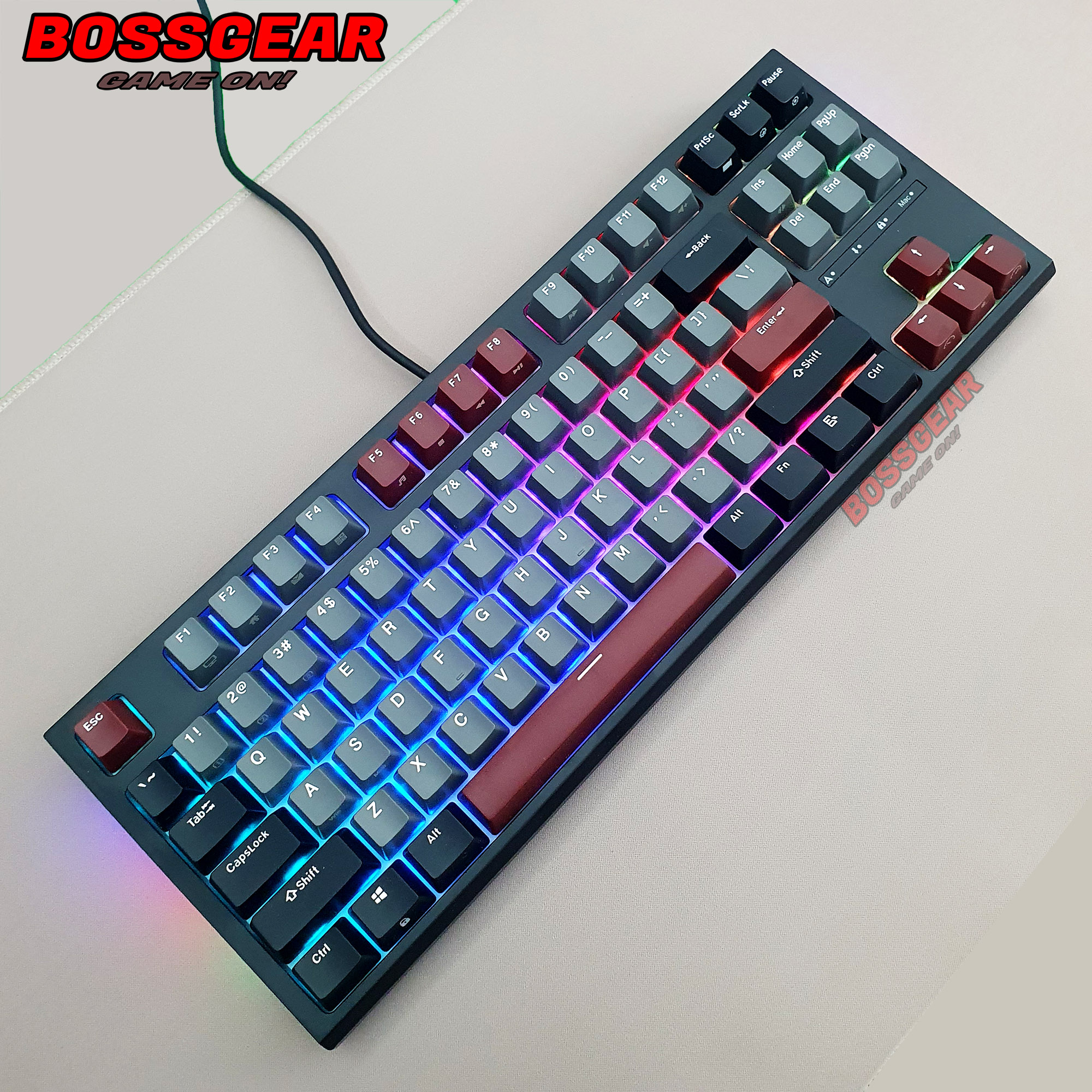Bàn phím cơ royal kludge rk r87, led rgb, rk switch keycap pbt double shot