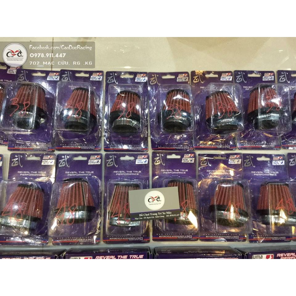 [Lấy mã giảm thêm 30%] Lọc gió trụ bánh ú Uma racing size 38 và 48