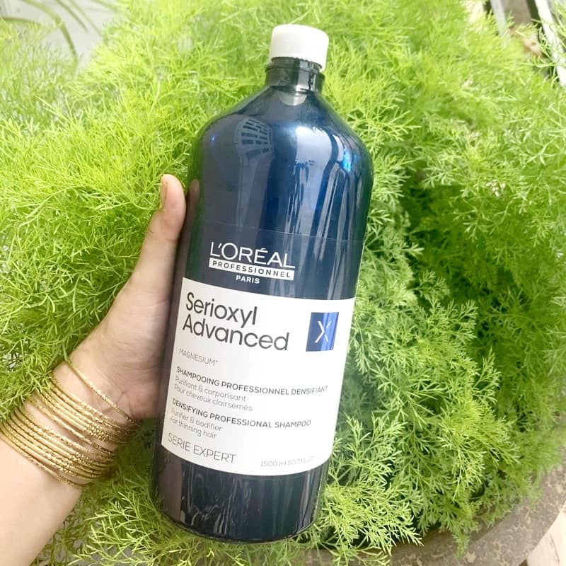 Dầu gội tinh chất l'oreal serioxyl advanced làm dày, giảm rụng, mọc tóc 1500ml