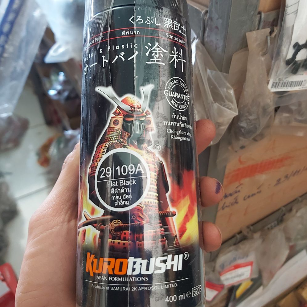 sơn samurai màu đen nhám
