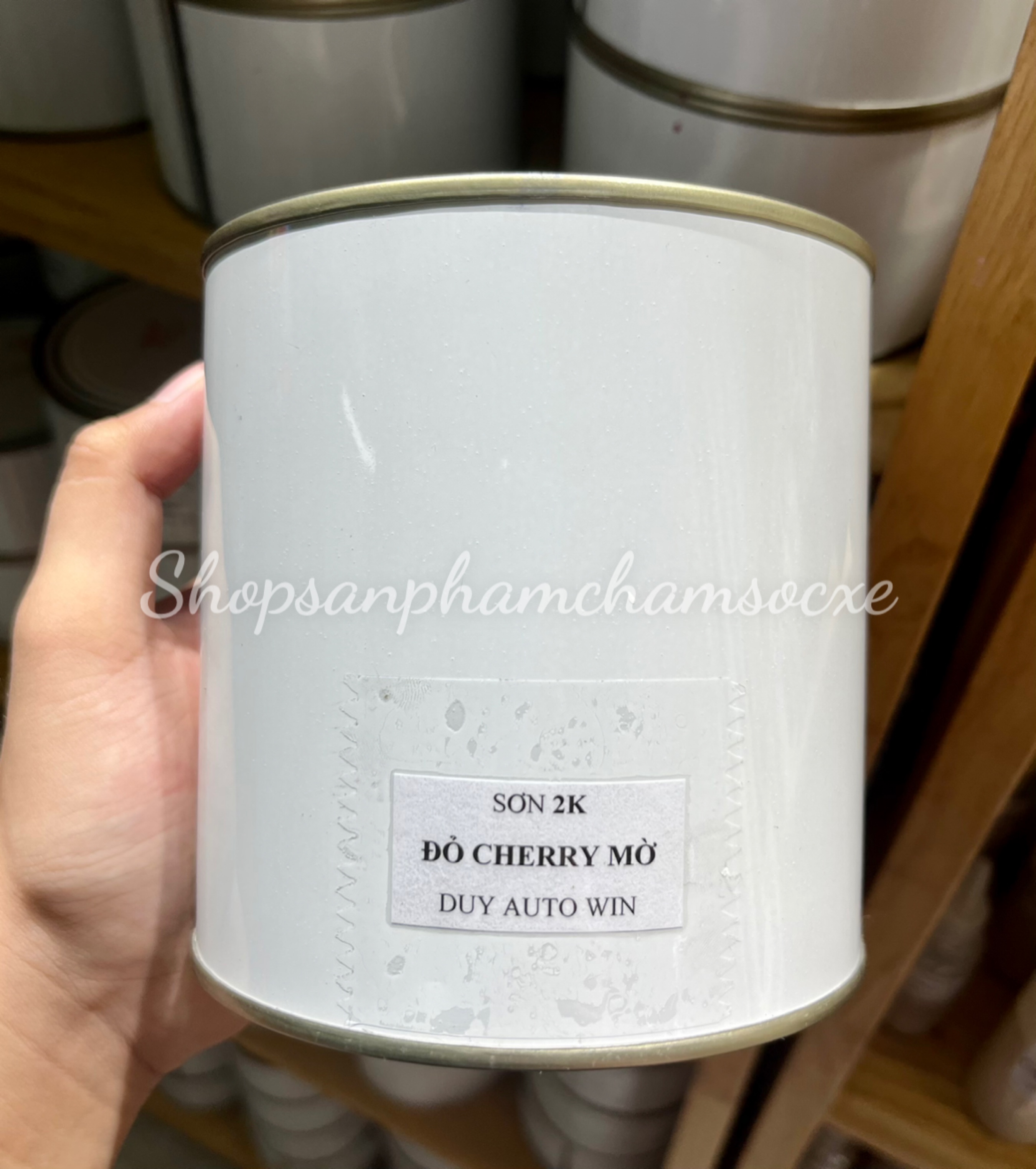 Sơn đỏ cherry mờ - sơn 2k đóng lon 0.5kg và 1kg