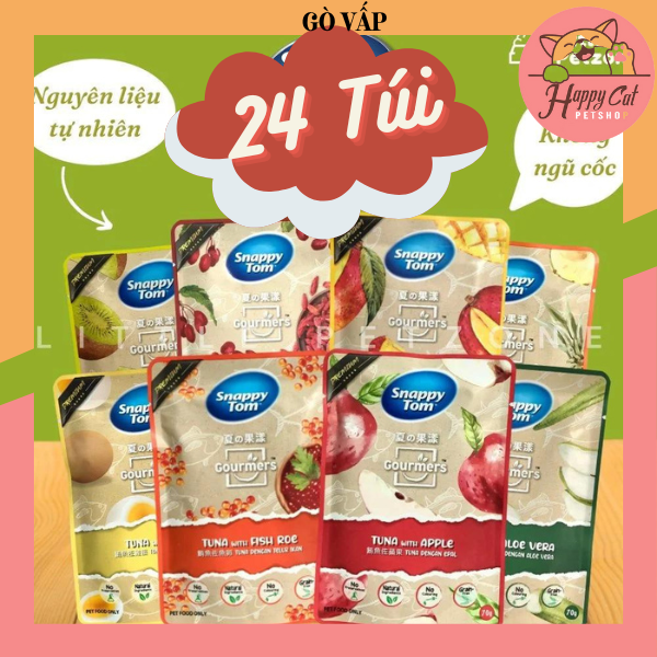[24 Gói] Pate Snappy Tom Trái Cây Cho Mèo
