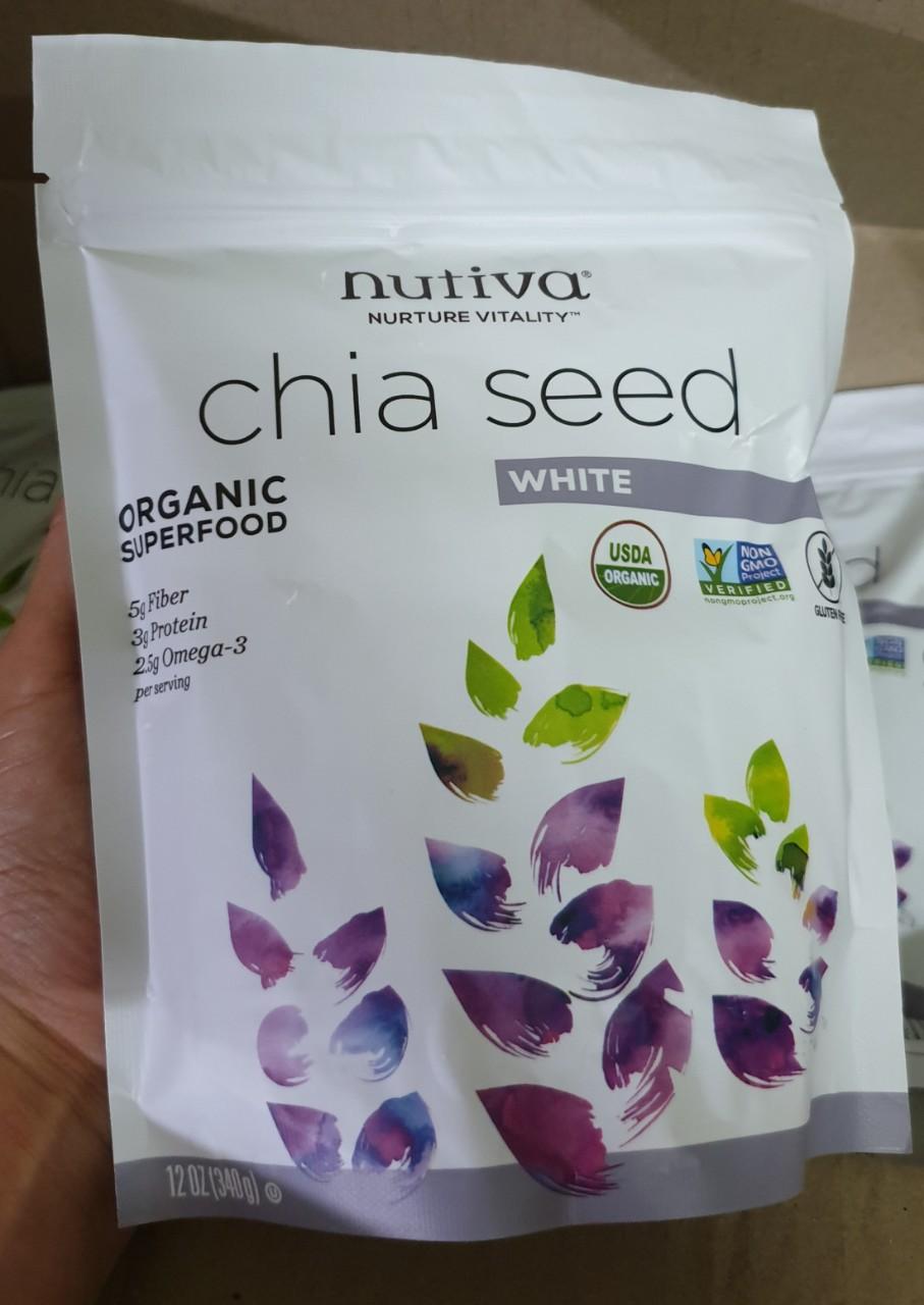 Hạt Chia Trắng Nutiva 340g (Nhập khẩu)